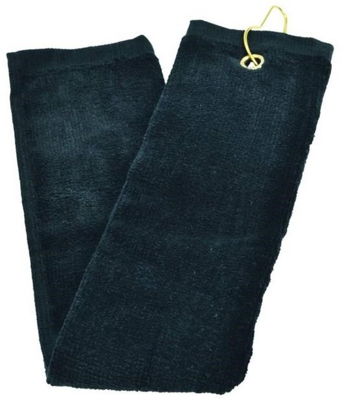 Longridge Three Fold golfový uterák, čierna