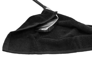 Longridge Three Fold golfový uterák, čierna