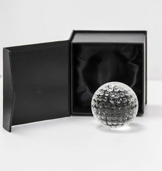 Longridge Crystal Golf Ball Paper Weight Trophy