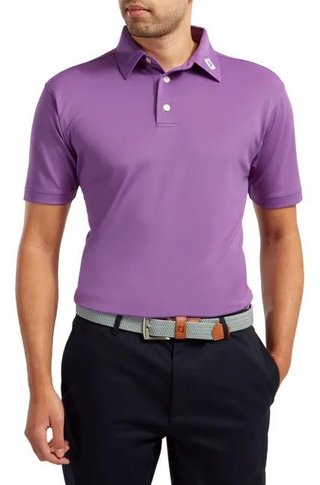 FootJoy Stretch Pique Solid pánske polo, fialové