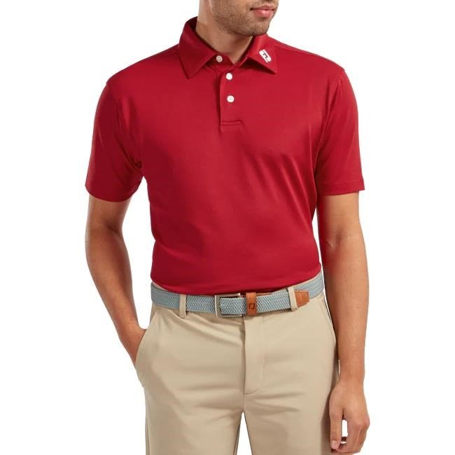 FootJoy Stretch Pique Solid pánske polo, červené