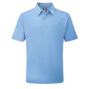FootJoy Stretch Pique Solid pánske polo, svetlo modré