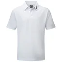 FootJoy Stretch Pique Solid detské polo, biele