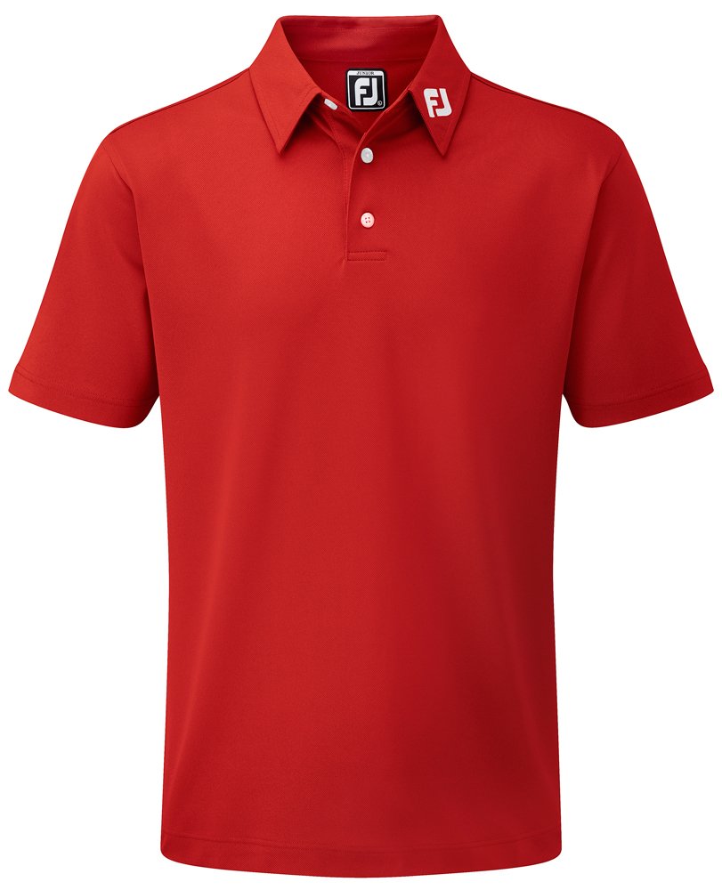 FootJoy Stretch Pique Solid detské polo, červené