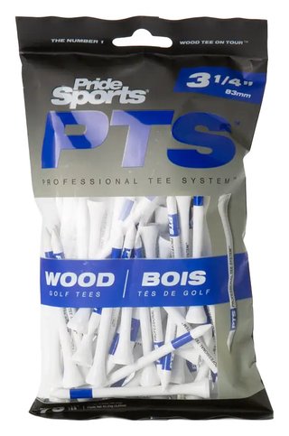 Pride Professional Tee System Prolength Plus modré drevené týčka 83mm (3 1/4"), 75ks