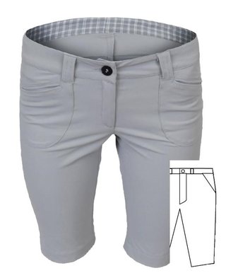 Tony Trevis Slim Fit dámske kraťasy, biele