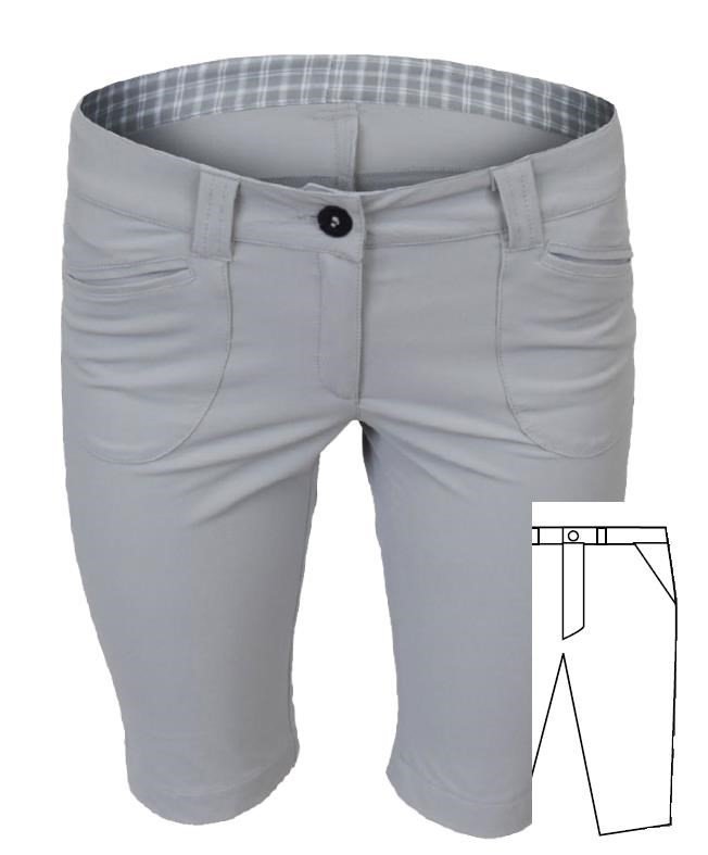 Tony Trevis Slim Fit dámske kraťasy, biele