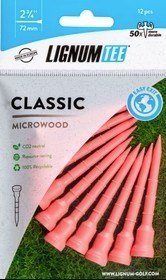 Lignum Tee 72mm (2 3/4") 12pack flying pink týčky