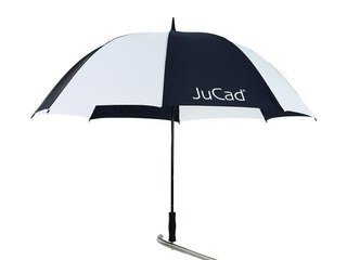 JuCad golfový dáždnik 68" s kolíkom, čierna/biela