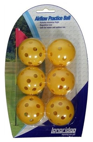 Longridge Airflow tréningové golfové loptičky, žlté