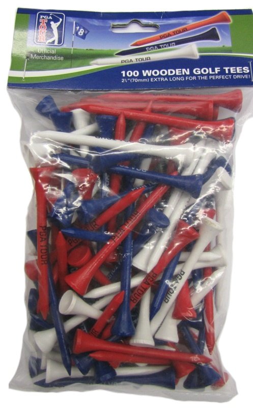 PGA Tour Wooden Tees 70mm, 100 týčok