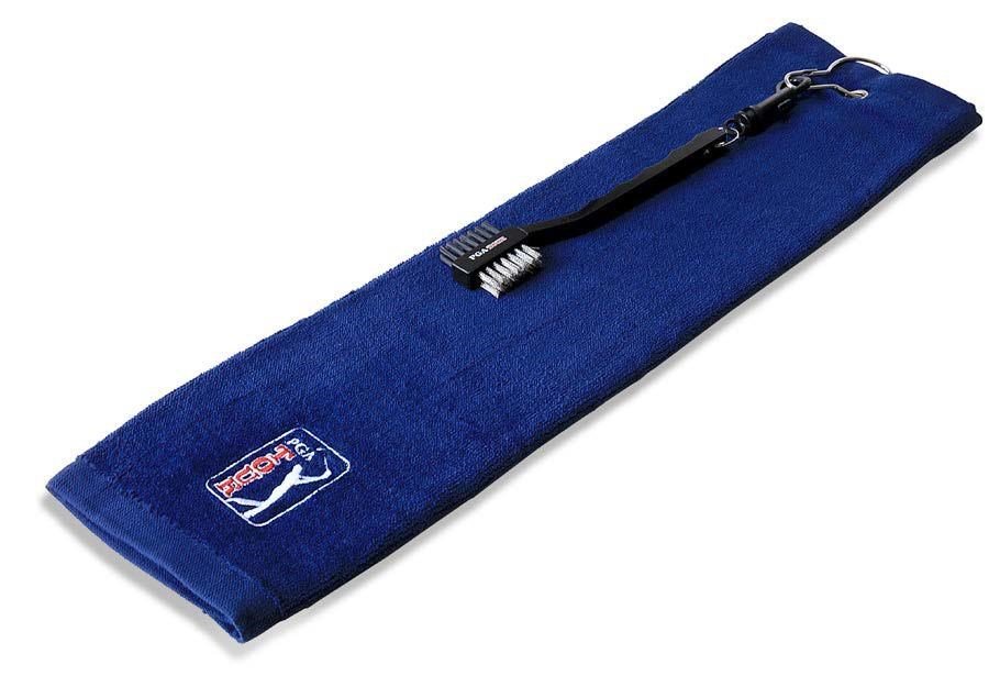 PGA Tour Golf Towel and Club Brush Set, tmavě modrá