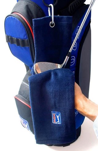 PGA Tour Golf Towel and Club Brush Set, tmavě modrá
