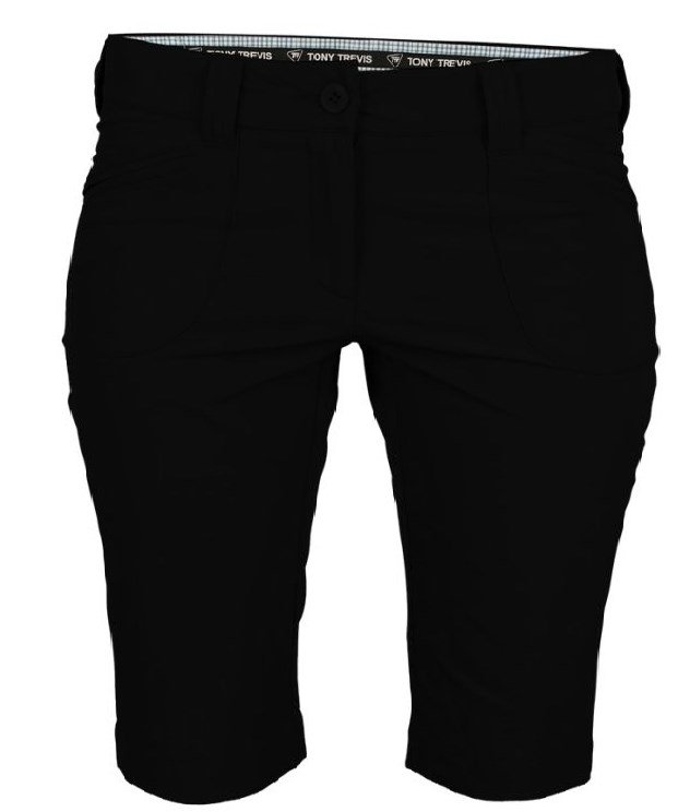 Tony Trevis ladies short slim fit dámske kraťasy, čierne