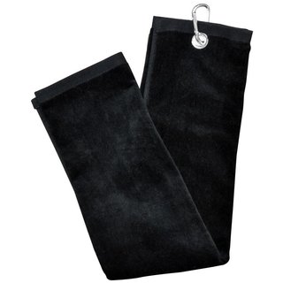 Longridge Blank Luxury Three Fold golfový uterák, čierna