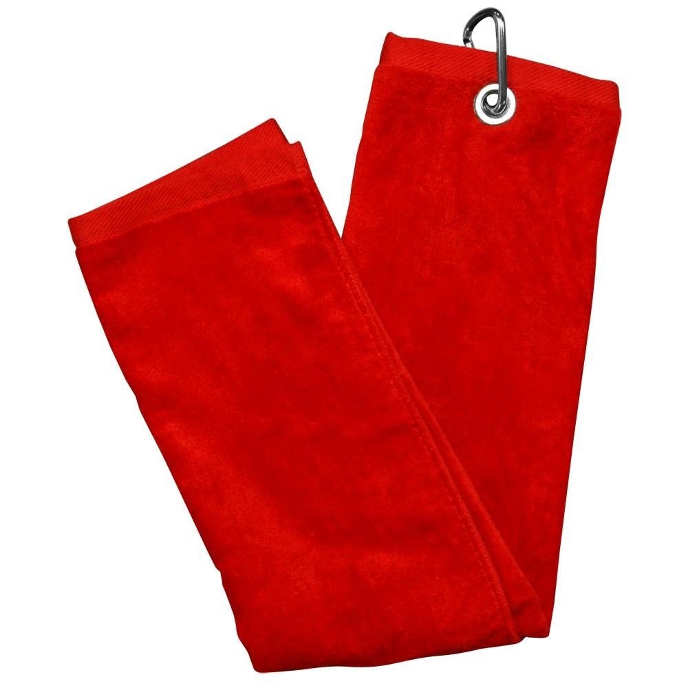 Longridge Blank Luxury Three Fold golfový uterák, červená