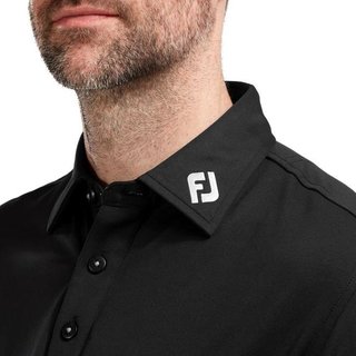 FootJoy Long Sleeve Thermocool Self Athletic Fit pánske polo, čierne