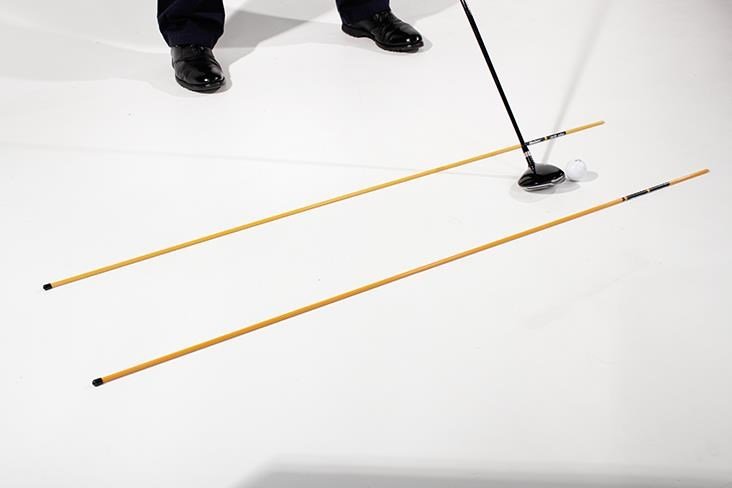 Masters Golf Masters Drill-Stix tréningové tyče na zarovnanie, 2ks, žltá