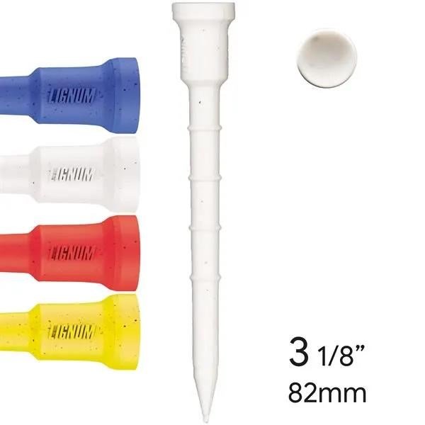 Lignum Tee 82mm (3 1/8") týčka, 12ks, mix farieb