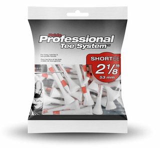 Pride Professional Tee System Prolength Short Red drevené týčka 53mm (2 1/8"), 25ks