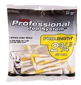 Pride Professional Tee System Prolength Yellow drevené týčka 69mm (2 3/4"), 20ks
