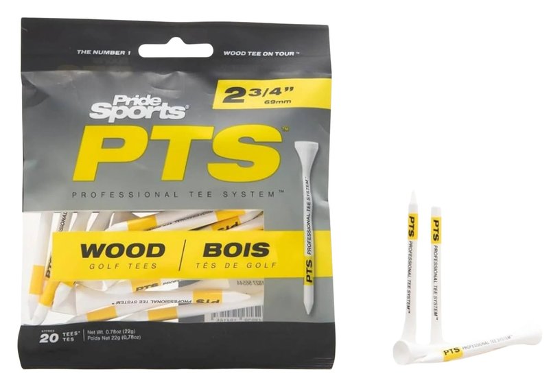 Pride Professional Tee System Prolength Yellow drevené týčka 69mm (2 3/4"), 20ks