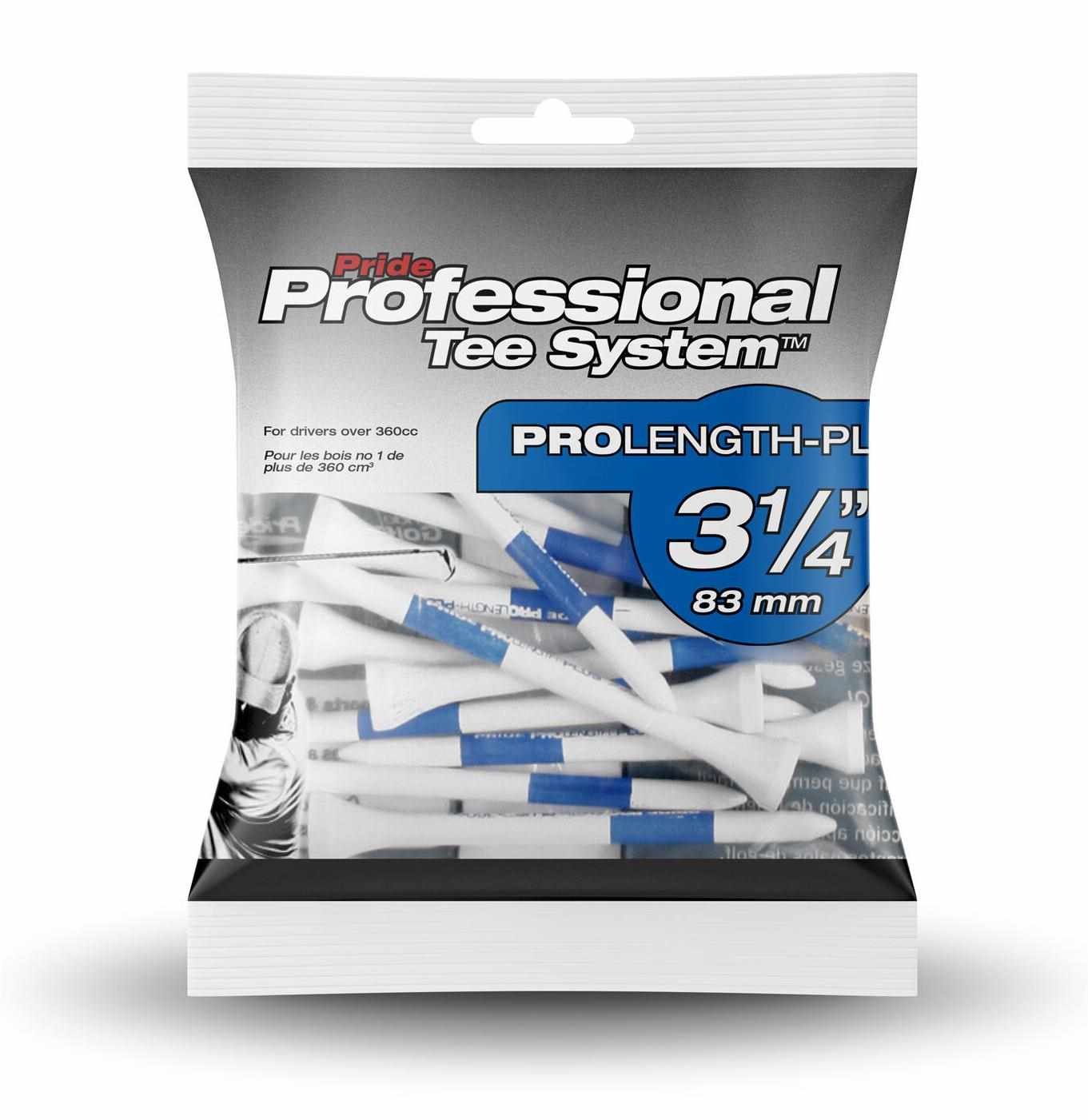Pride Professional Tee System Prolength Plus modré drevené týčka 83mm (3 1/4"), 15ks