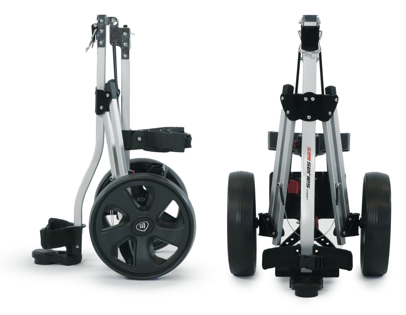 Masters Golf 5 Series Compact 2 Wheel ťahací vozík, strieborný