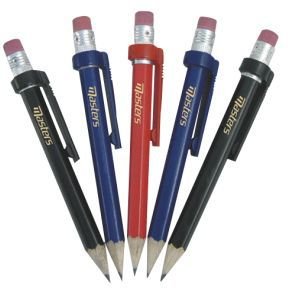 Masters Wood ceruzky s klipom a gumou, 5 kusov, farebný mix