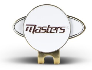 Masters Golf Cap Clip & Ball Marker značkovátko, bielo/červená