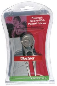 Masters Golf Masters Deluxe Pitchfork With Marker, stříbrná
