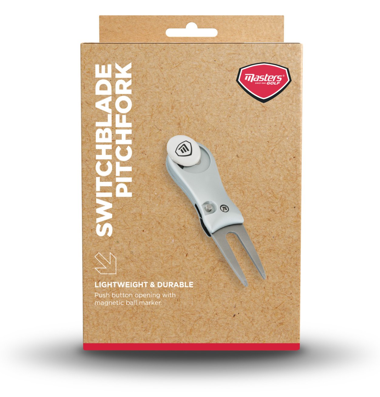 Masters Golf Switchblade Style Pitchfork vypichovátko, strieborné