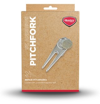 Masters Golf St Andrews Deluxe Pitchfork, strieborný