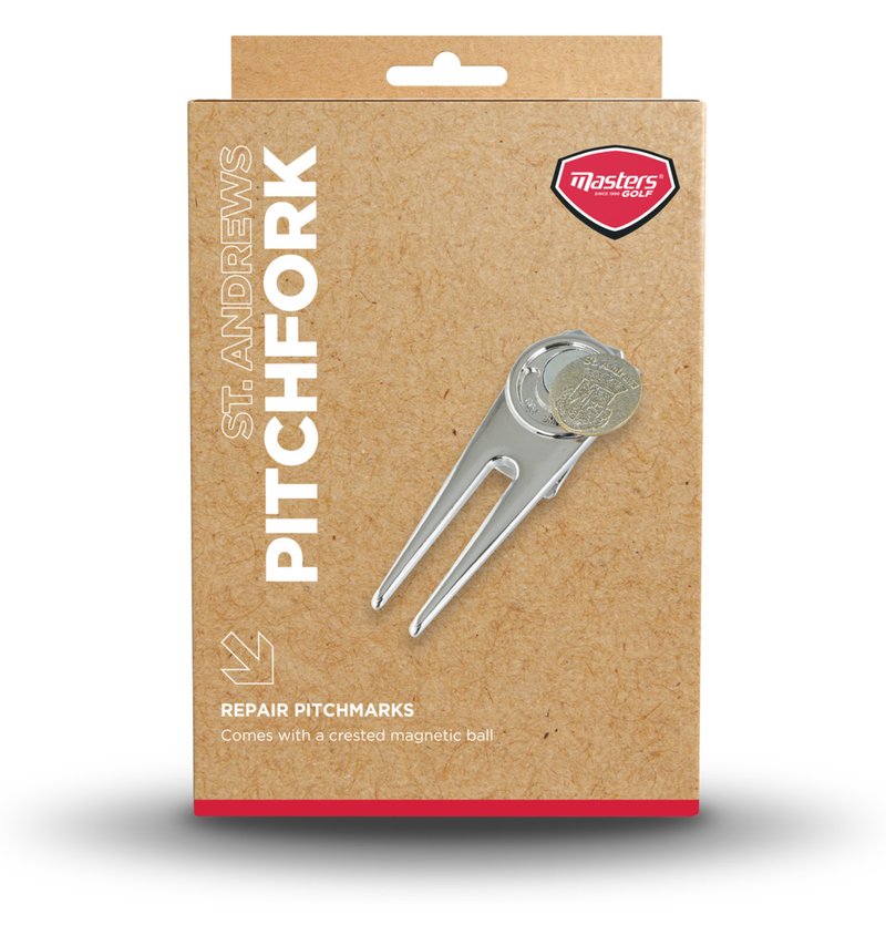 Masters Golf St Andrews Deluxe Pitchfork, strieborný