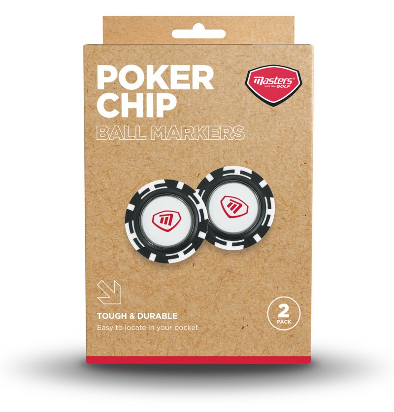 Masters Golf Poker Chips with Mag Ball Marker, čierno/biela (2pack)