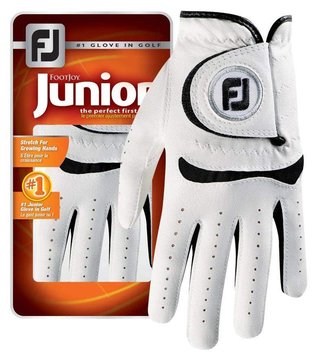 Footjoy FJ Junior 18 detská golfová rukavica, biela/čierna