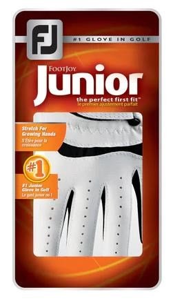 Footjoy FJ Junior 18 detská golfová rukavica, biela/čierna