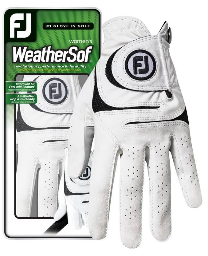 FootJoy WeatherSof 18 dámska golfová rukavica, biela