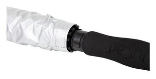 JuCad teleskopický golfový dáždnik 68" automatický s kolíkom, strieborná (UV ochrana 99%/UPF50+)
