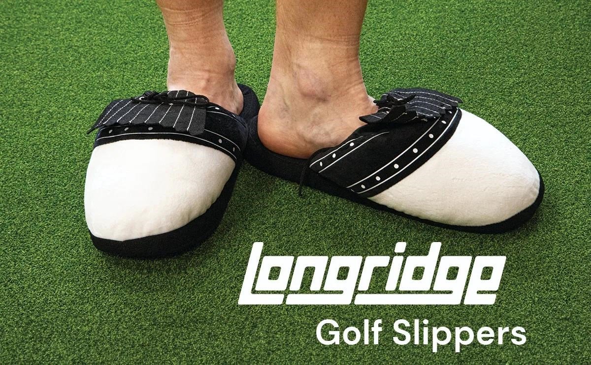 Longridge Golf Slippers (flaps) L golfové papuče, čierno/biela