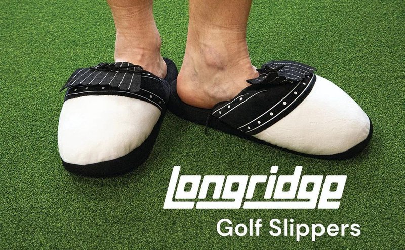 Longridge Golf Slippers (flaps) L golfové papuče, čierno/biela