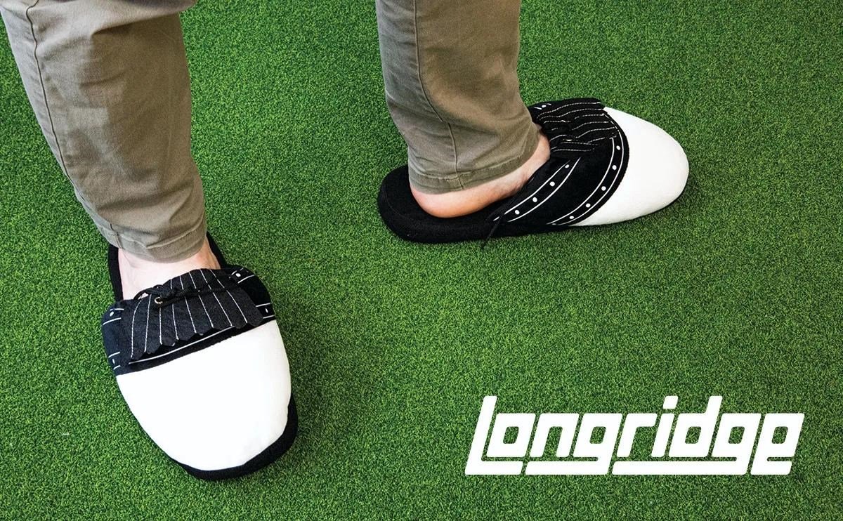 Longridge Golf Slippers (flaps) L golfové papuče, čierno/biela