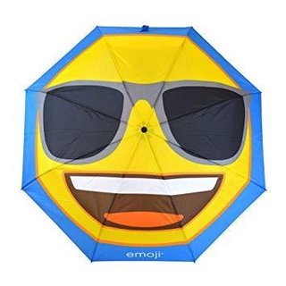 Emoji AutoFold Compact dáždnik, motív slnečné okuliare, viacfarebný