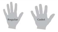 Porovnanie strihu rukavíc Cadet vs Regular
