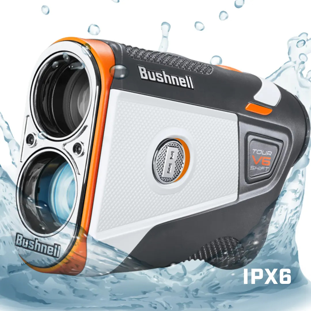 Bushnell Tour V6 Shift - Konštrukcia odolná voči poveternostným vplyvom IPX6