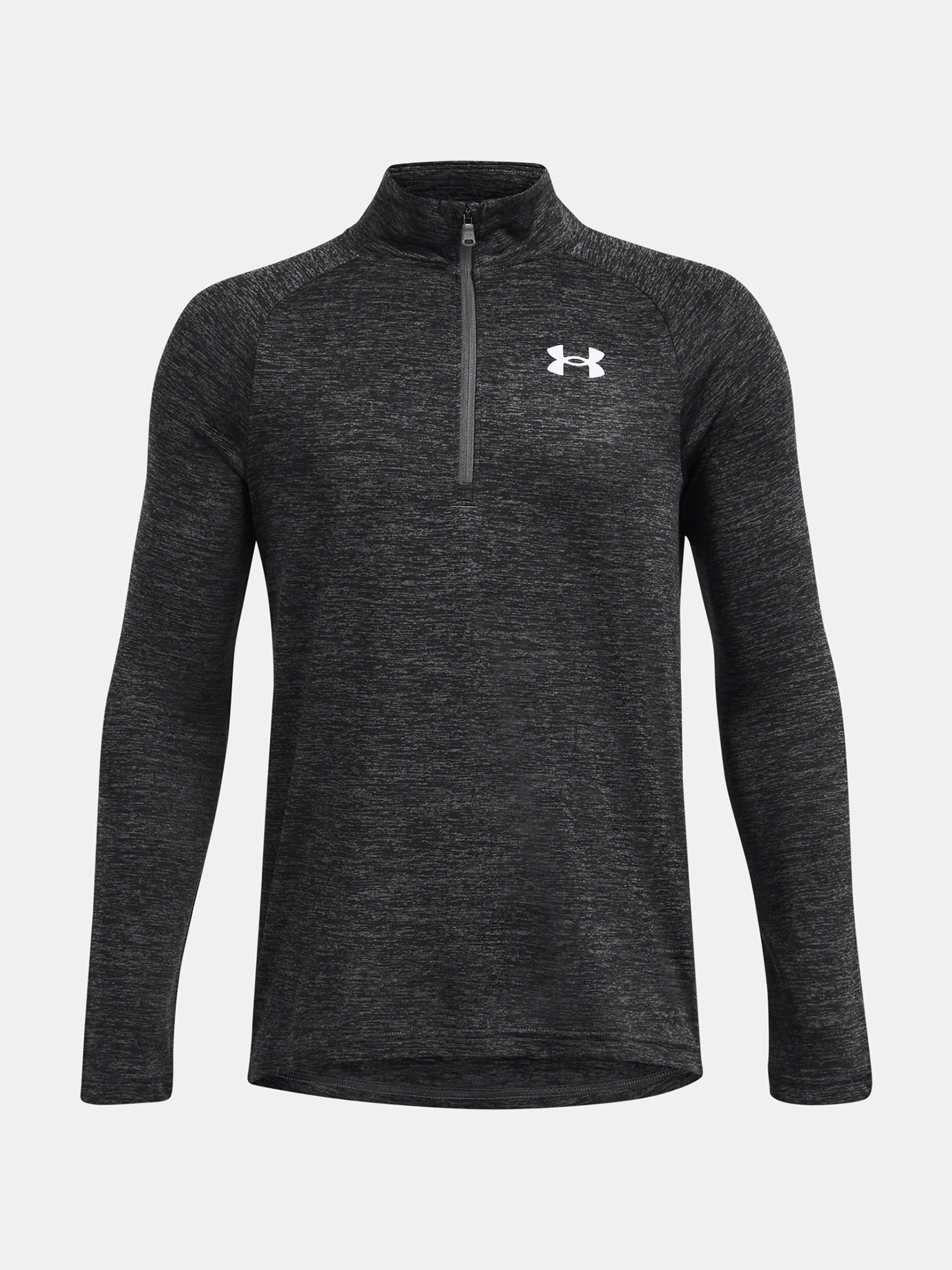 Juniorská mikina Under Armour Tech 2.0 1/2 Zip, sivá - predný pohľad