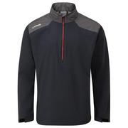 Pánska nepremokavá golfová bunda Ping AquaDrive Half-Zip, čierna/asfaltová – detailný pohľad