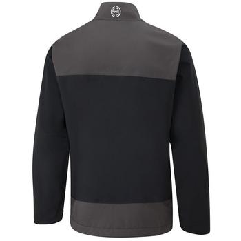 Pánska nepremokavá golfová bunda Ping AquaDrive Half-Zip, čierna/asfaltová – bočný detail