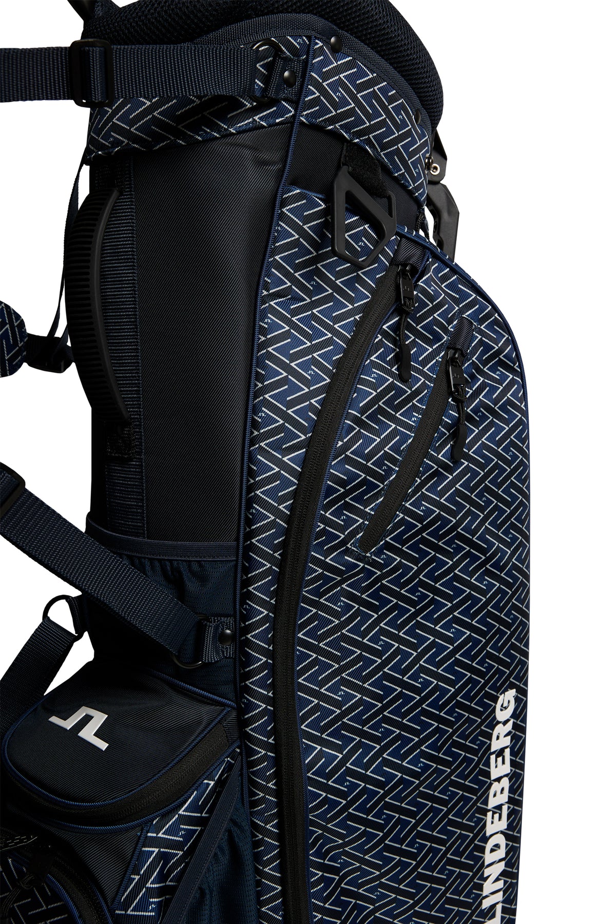 Golfový bag J.Lindeberg JL Flare Printed - detail vzoru Ladder Estate Navy S
