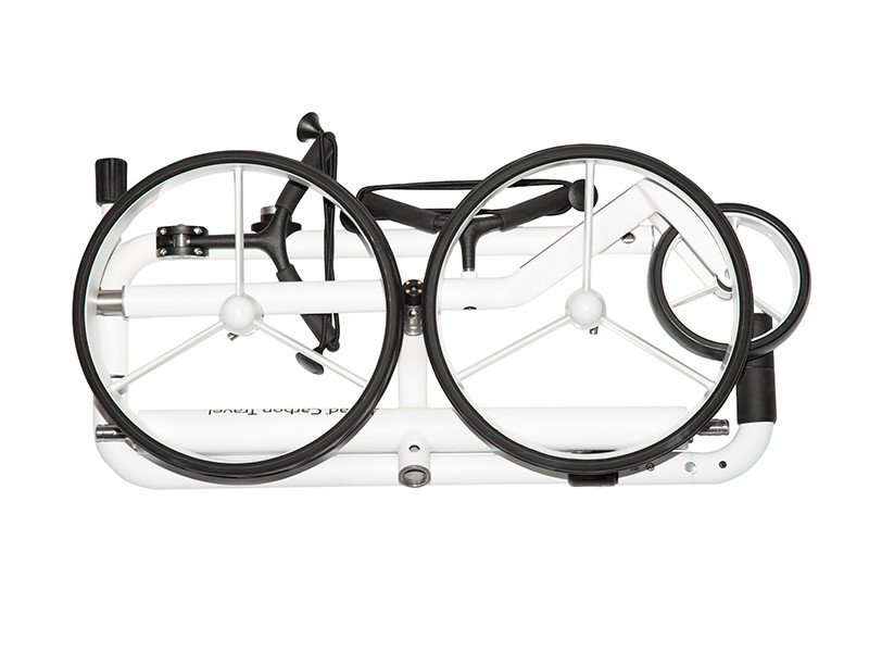 Kompaktné rozmery po zložení vozíka JuCad Carbon Travel Bianco SV 3.0 65x35x15 cm